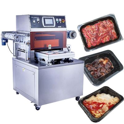 qualité  cooked food skin vacuum packing machine ready meal vacuum tray sealer ready meal vacuum sealing machine usine