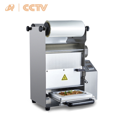 DF250T Tray Sealer Desktop Fast Food Automatic Food Box Roll Film Sealing Machine