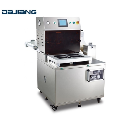 DAJIANG Atmosphere Packaging Machine Fresh Fruit Chicken Fish CARD Modified Packing Sealing Machine Food Trays Plastic Containers DM410B