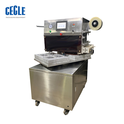 High Speed ​​Rotary Type MAP Tray Sealer, Modified Atmosphere Packaging Machine, Vacuum Tray Sealing Machine With Gas Food Rinser