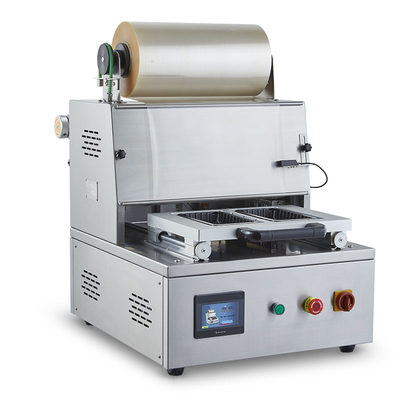 Food tray sealing machinefie for food meat beef fruit vegetable tray sealer packaging machine DQ400T-S